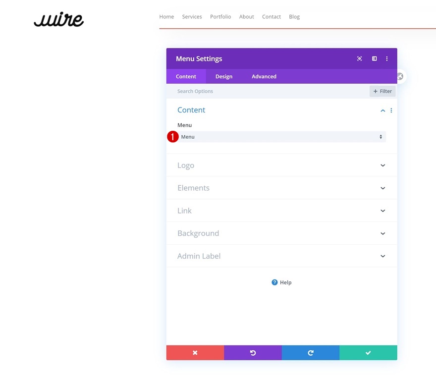 شريط القوائم العائم