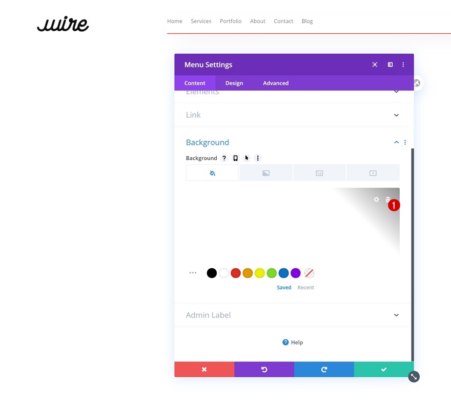 شريط القوائم العائم