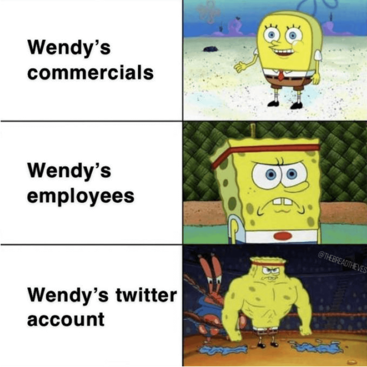 Un meme Wendy care face referire la SpongeBob.
