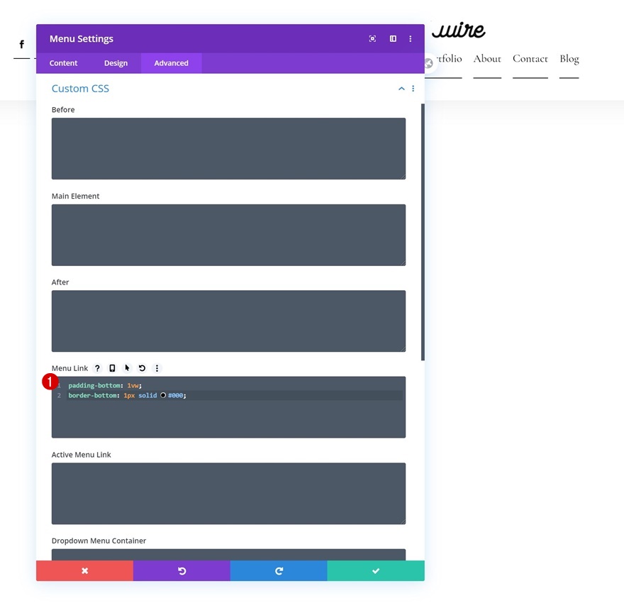 revelar cabeçalho global
