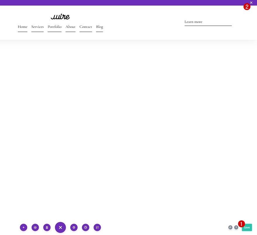 revelar cabeçalho global