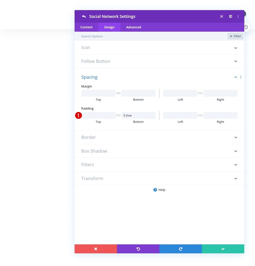 revelar cabeçalho global