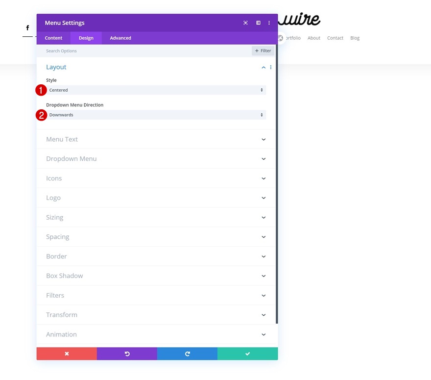 revelar cabeçalho global