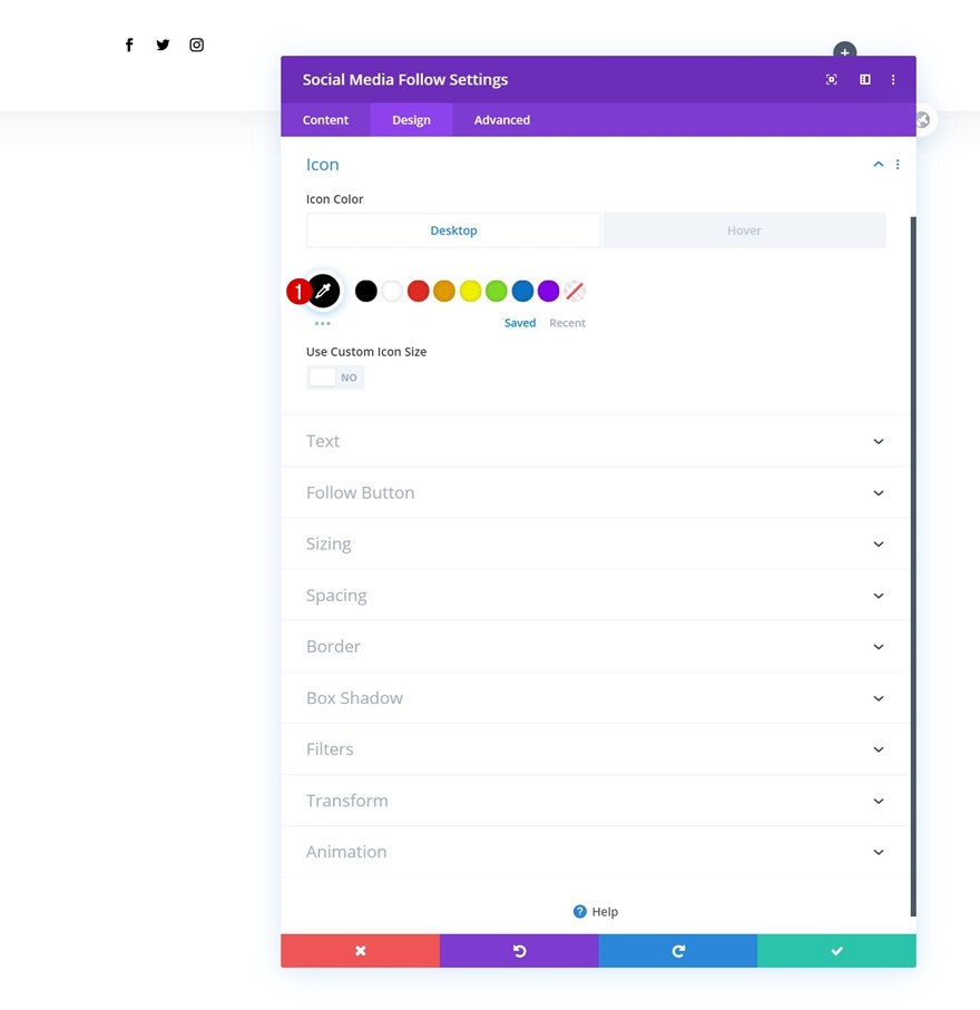 revelar cabeçalho global