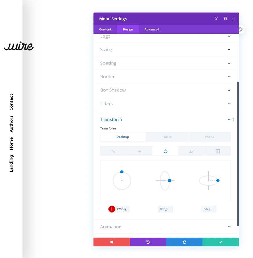 旋轉的全局標題