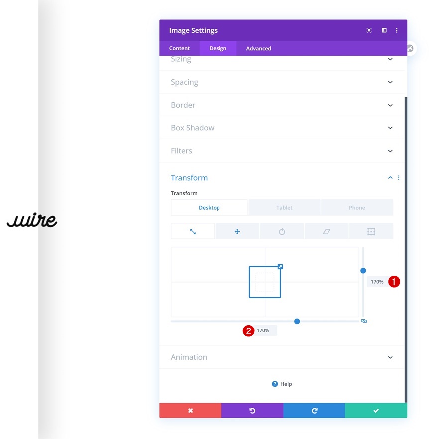 旋轉的全局標題