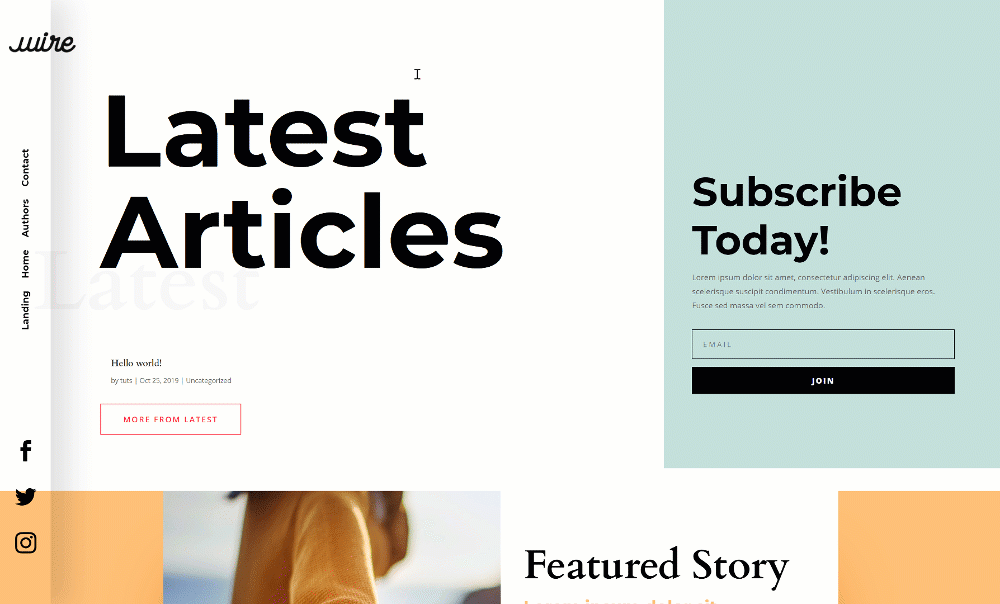 旋轉的全局標題