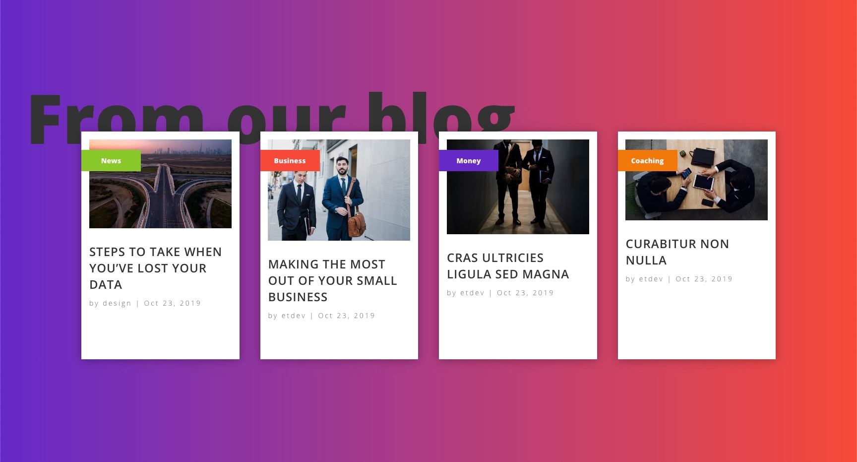 postagens recentes por categoria