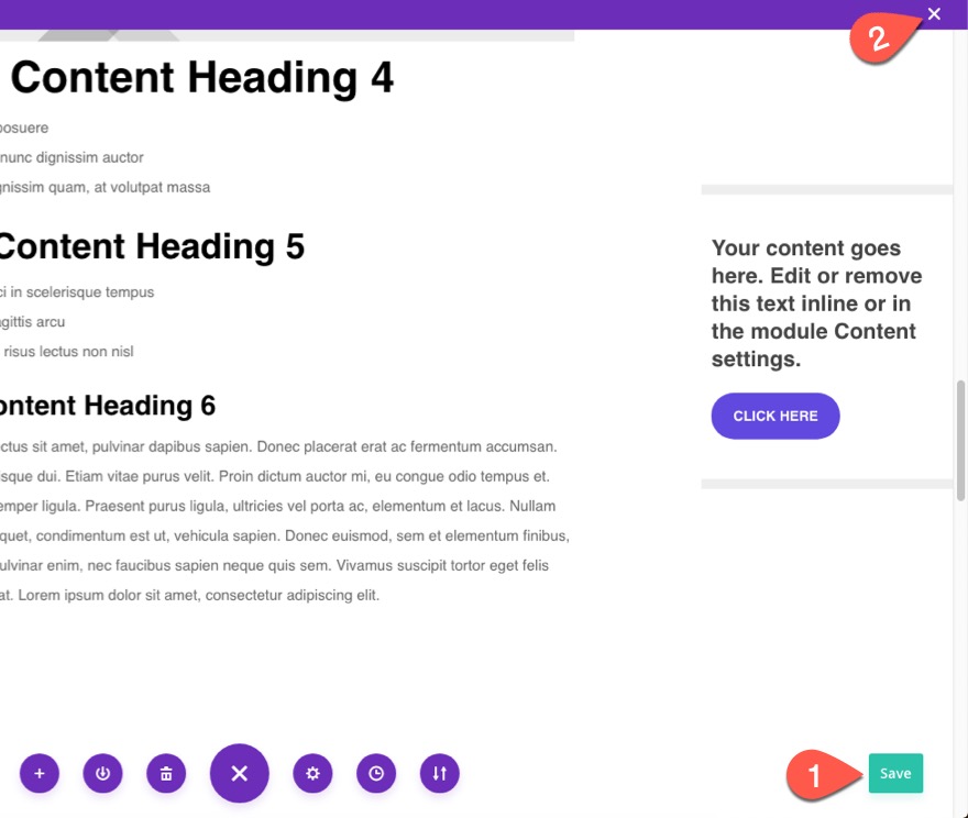 шаблон сообщения divi