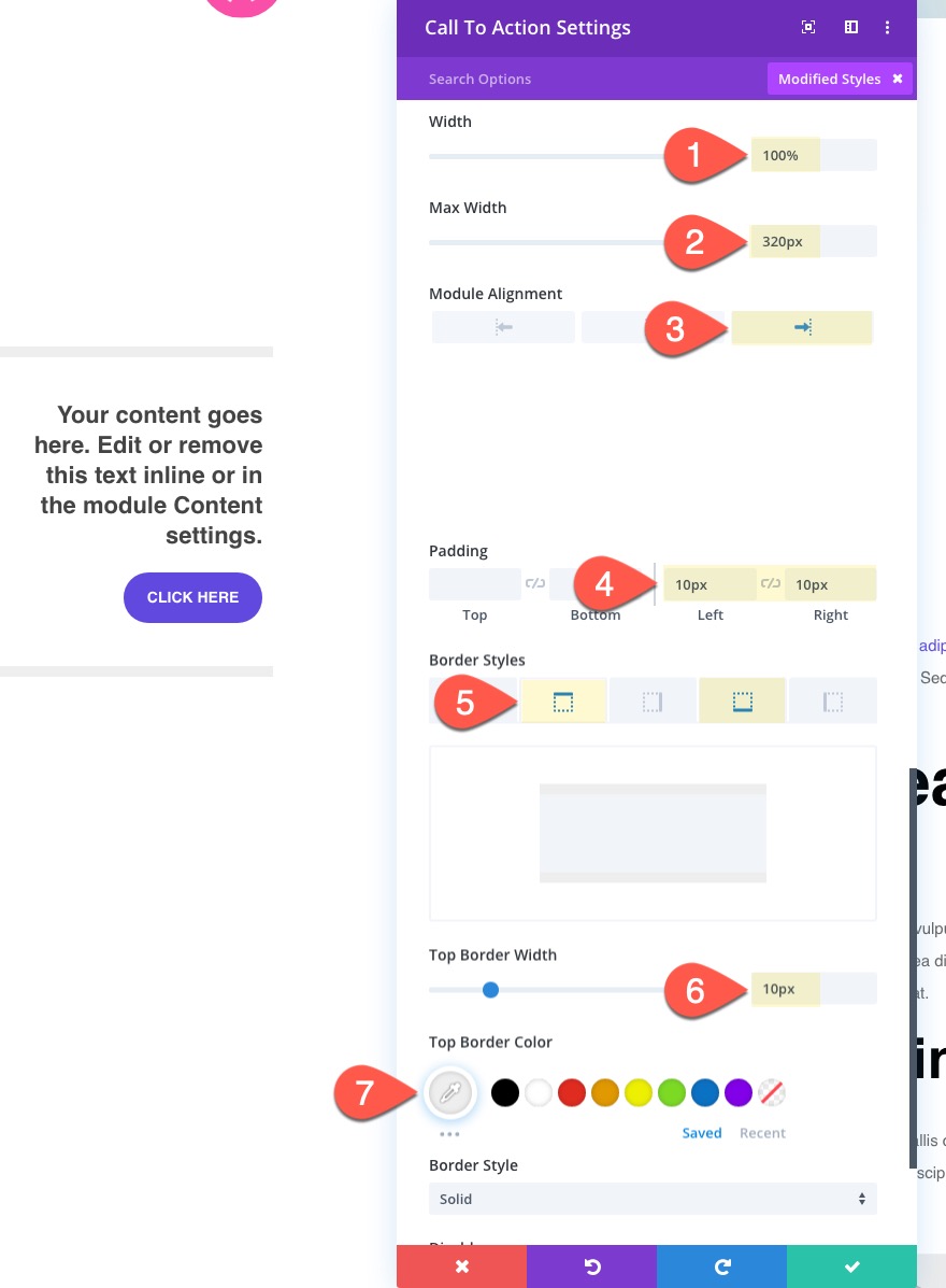 Прикрепленные призывы к действию на боковой панели