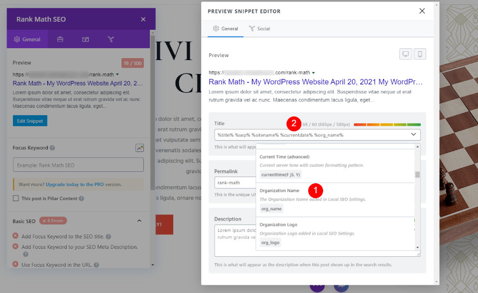 Título de visualização de matemática de classificação