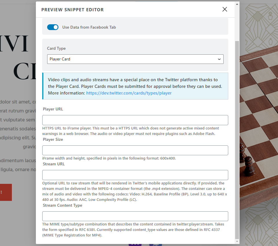 Pré-visualizar a aba social do fragmento