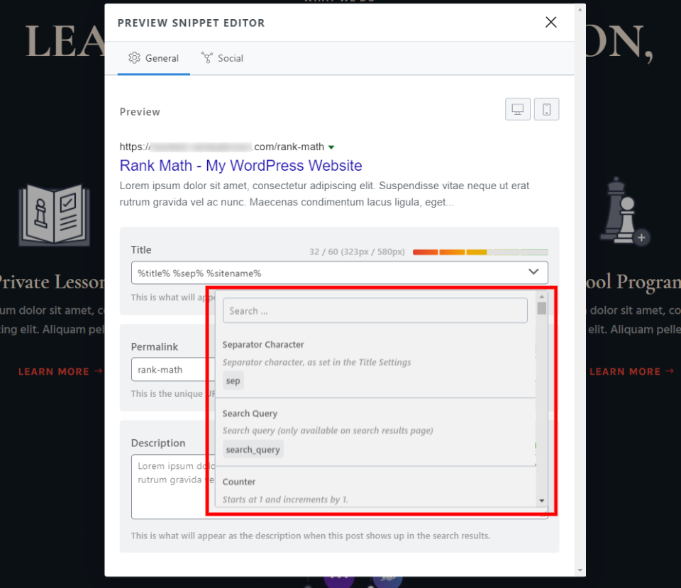 Título de visualização de matemática de classificação
