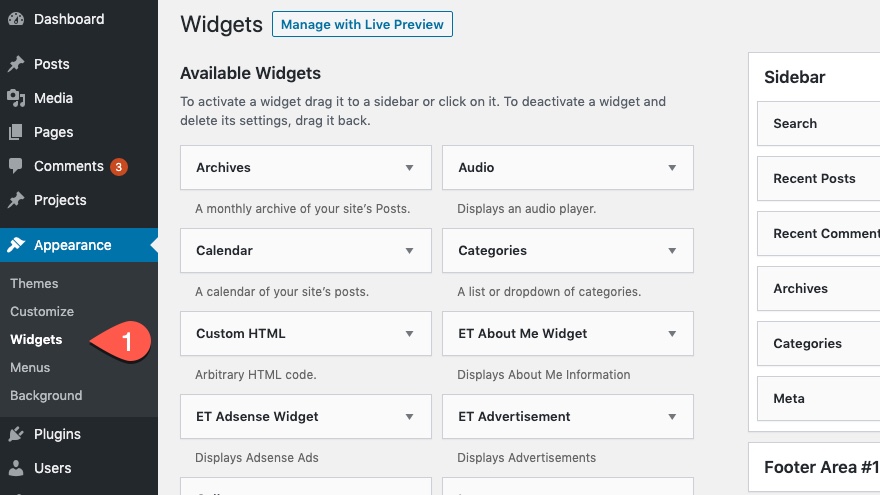 Optimiser la barre latérale Divi