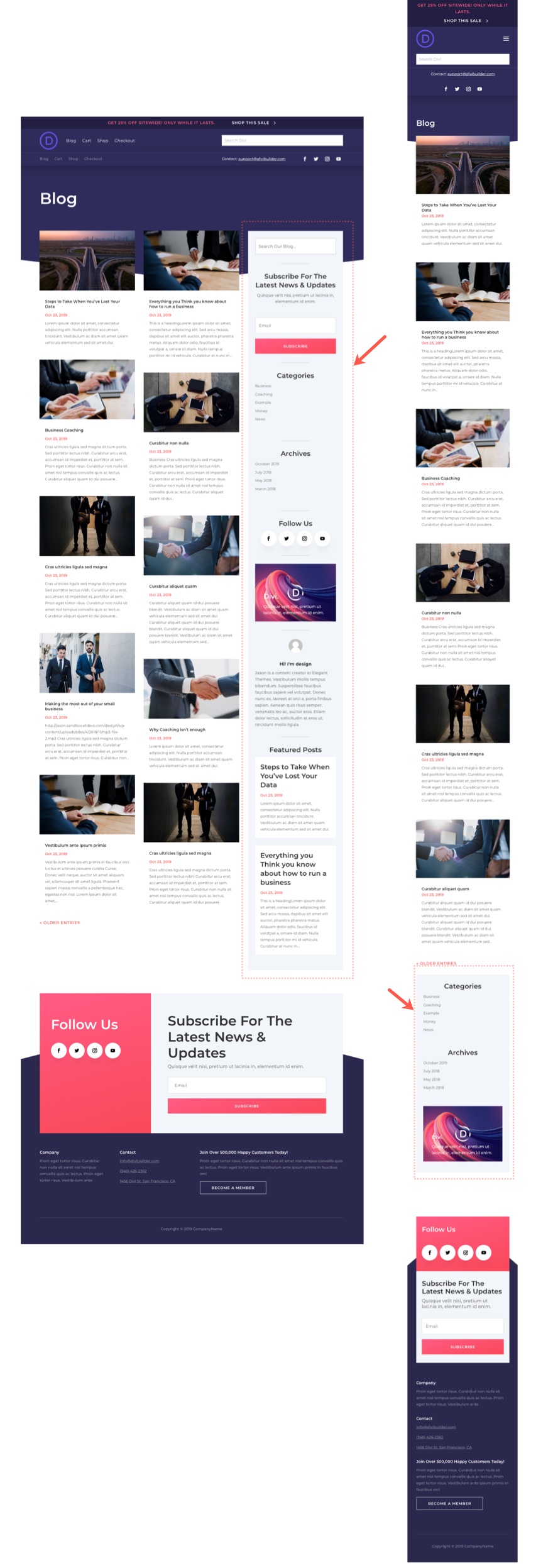 Optimiser la barre latérale Divi sur mobile