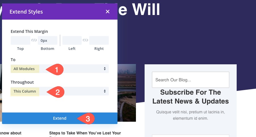 Optimiser la barre latérale Divi