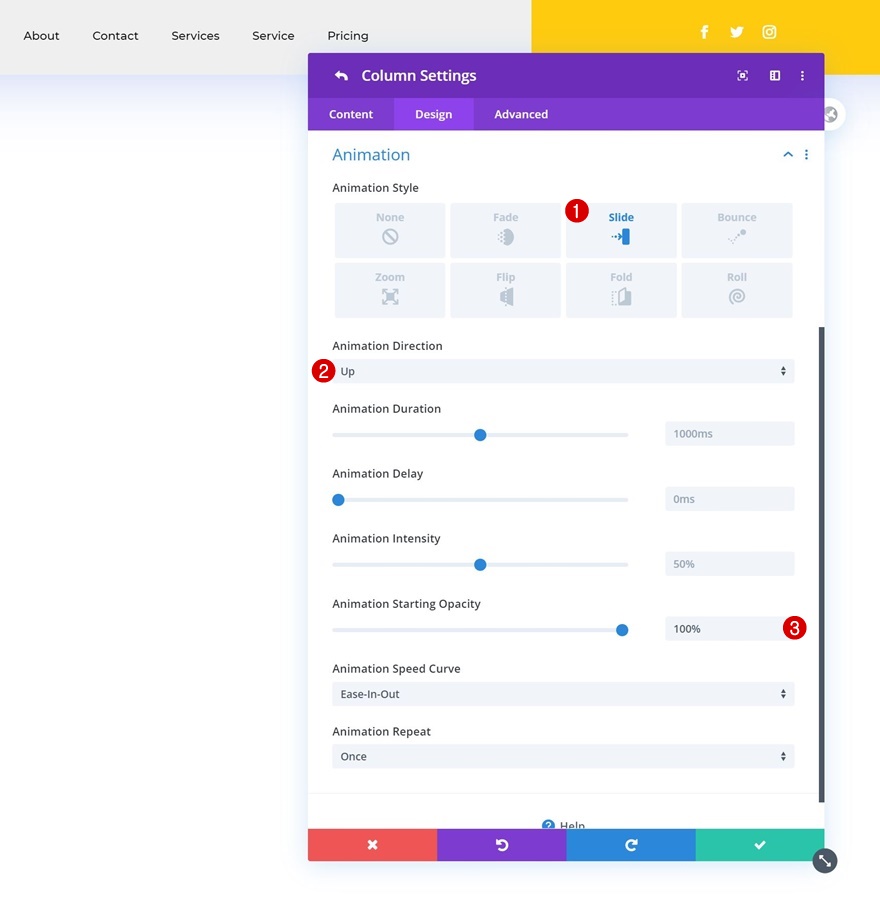 cabeçalho global animado