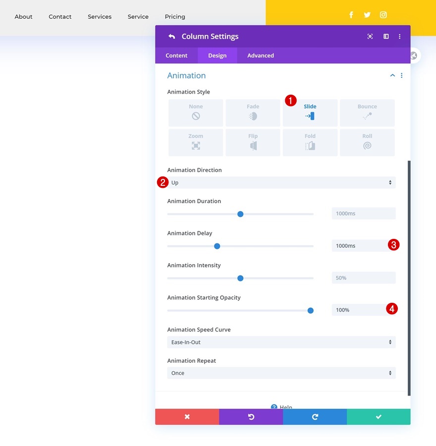 cabeçalho global animado