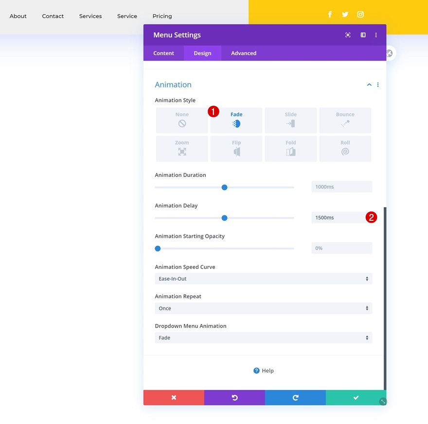 cabeçalho global animado