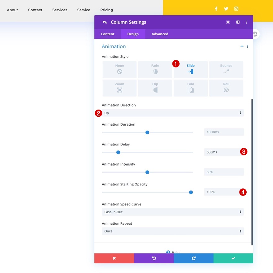 cabeçalho global animado