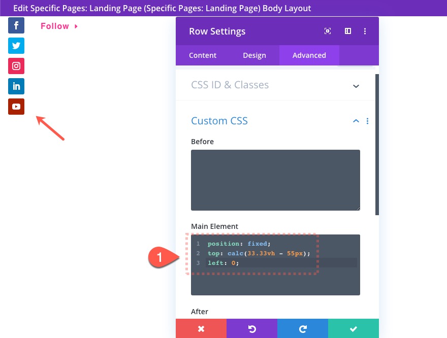 панель кнопок подписки в социальных сетях
