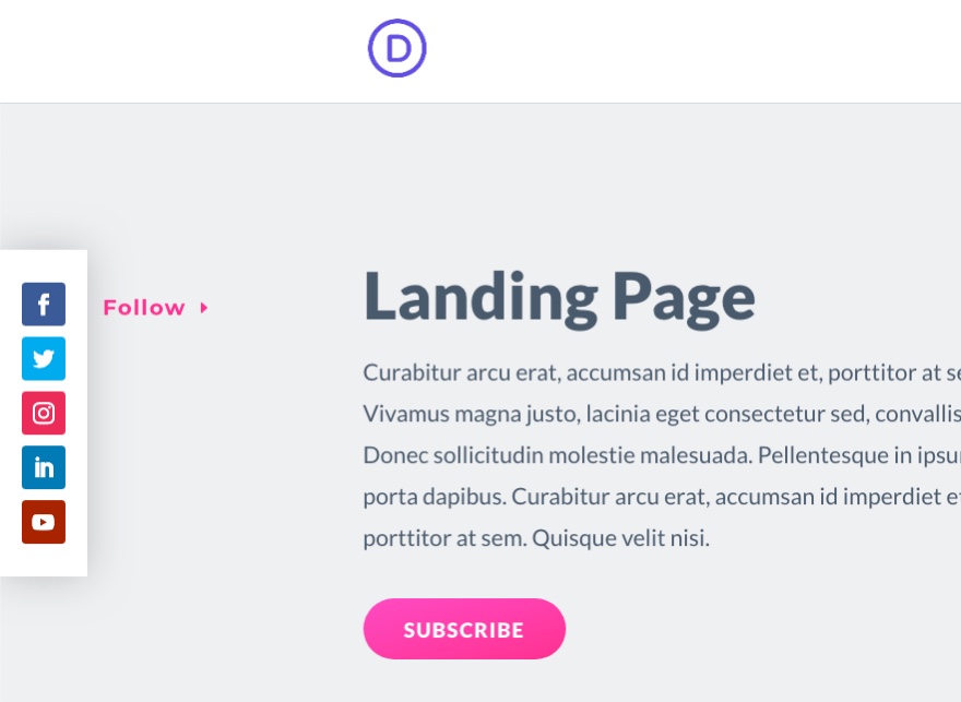 панель кнопок подписки в социальных сетях