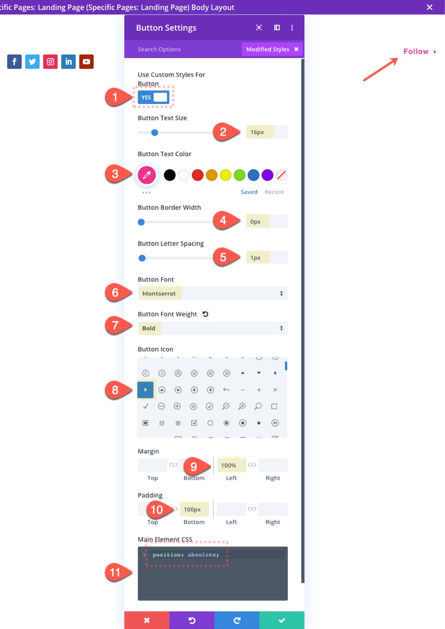 панель кнопок подписки в социальных сетях