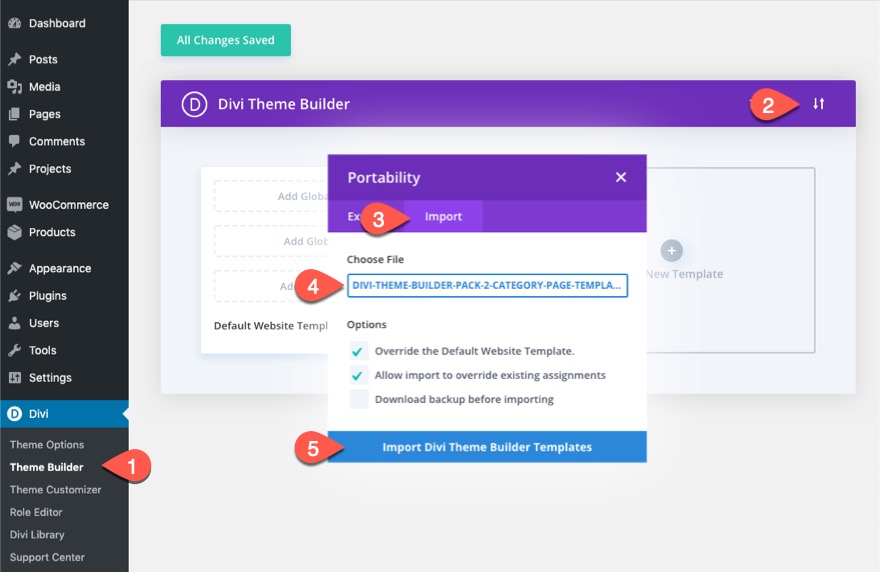 organiser le contenu des pages de blog dans Divi