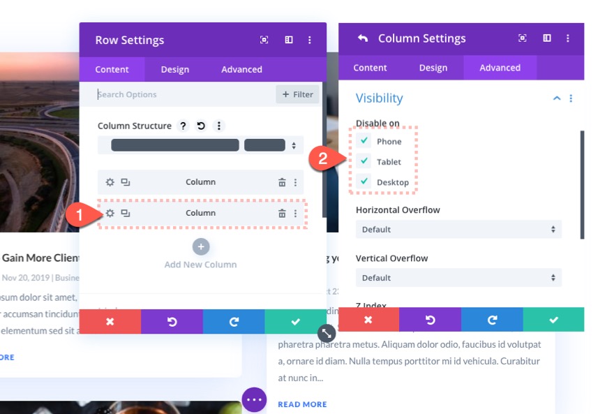 organiser le contenu des pages de blog dans Divi