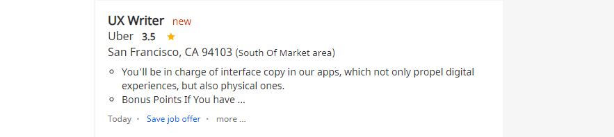 Un exemple de travail de création de contenu pour les personnes ayant une expérience de développement.