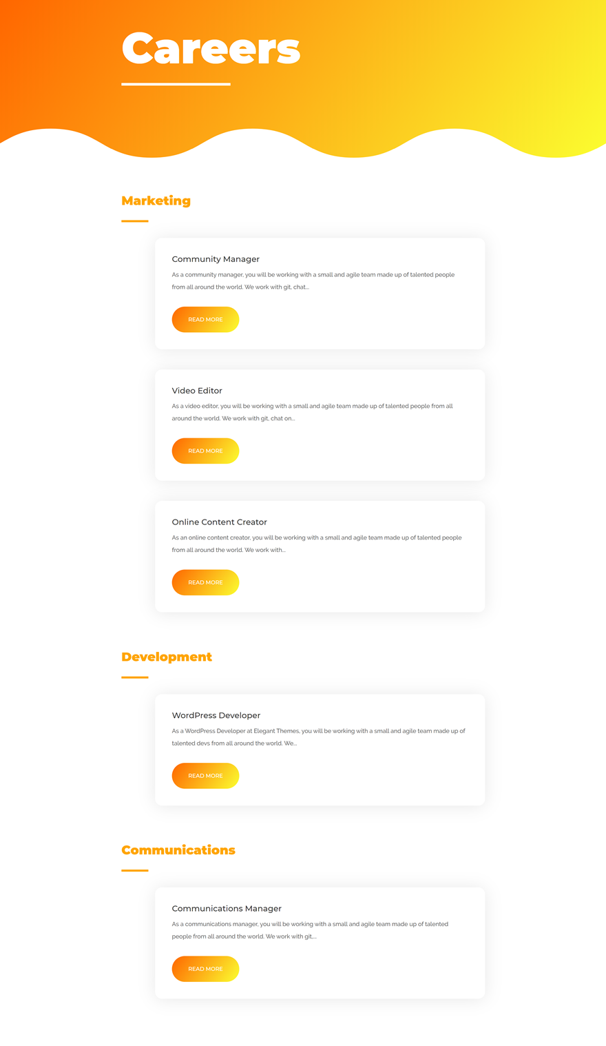 carreiras dinâmicas