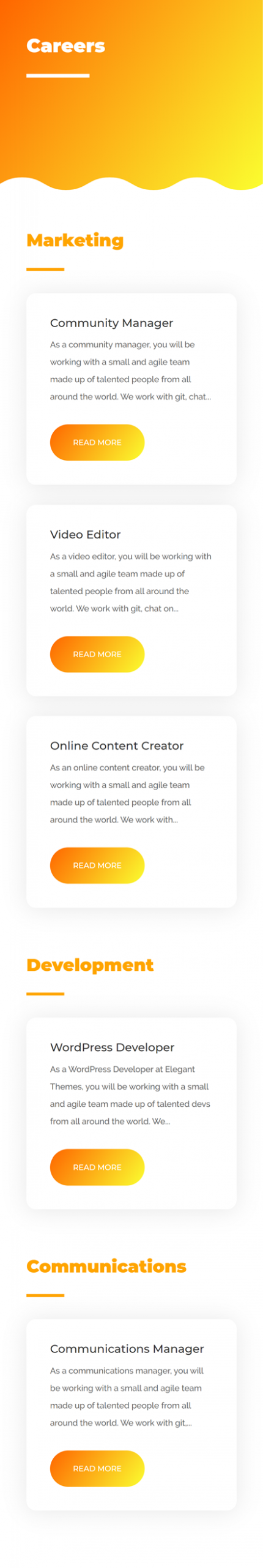 carreiras dinâmicas