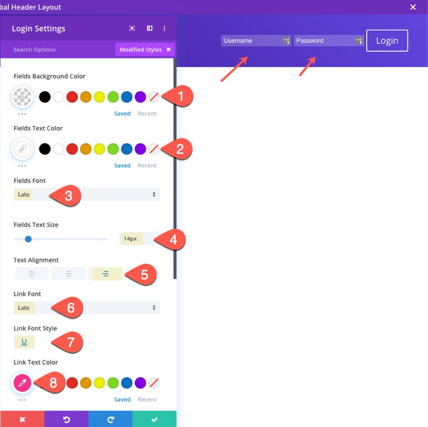 встроенная форма входа