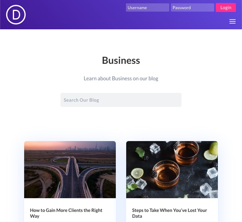 встроенная форма входа