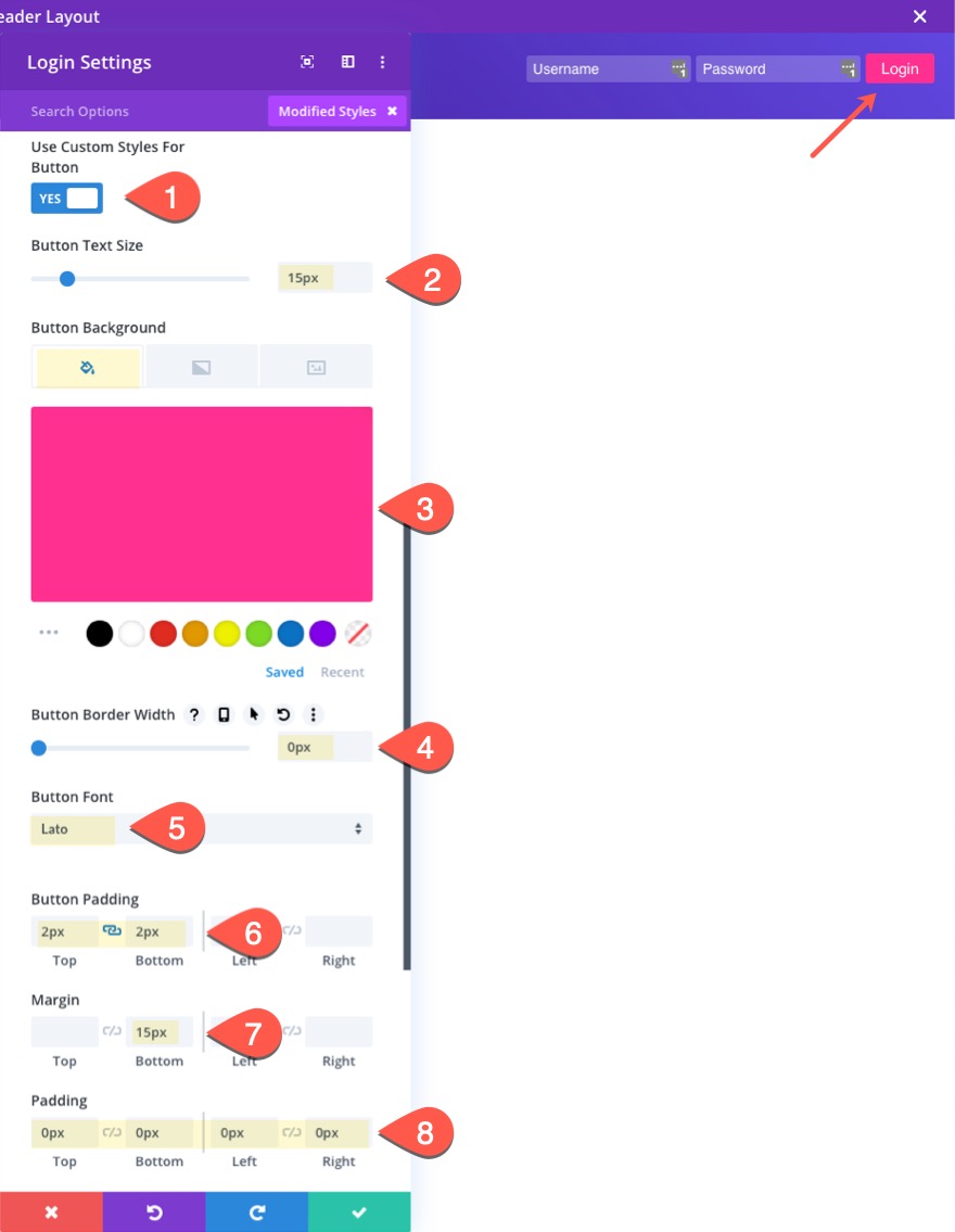 встроенная форма входа