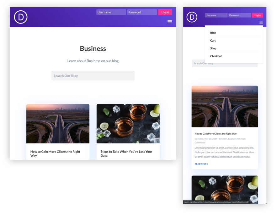 встроенная форма входа