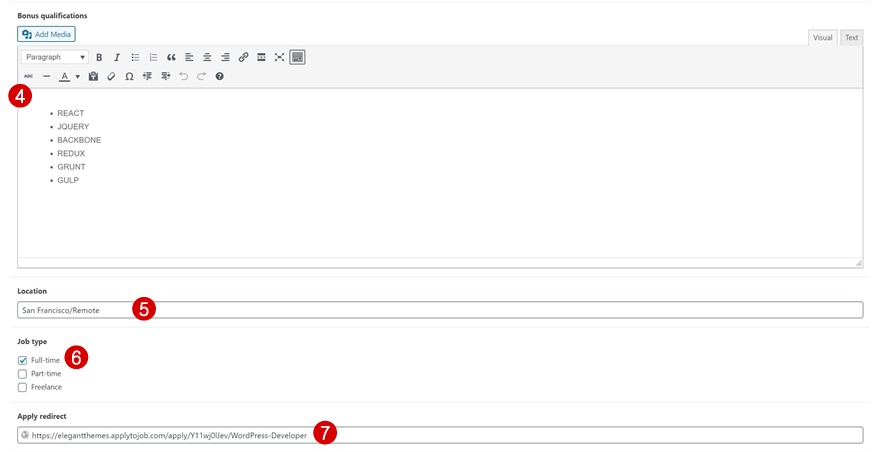 modèle de poste ouvert