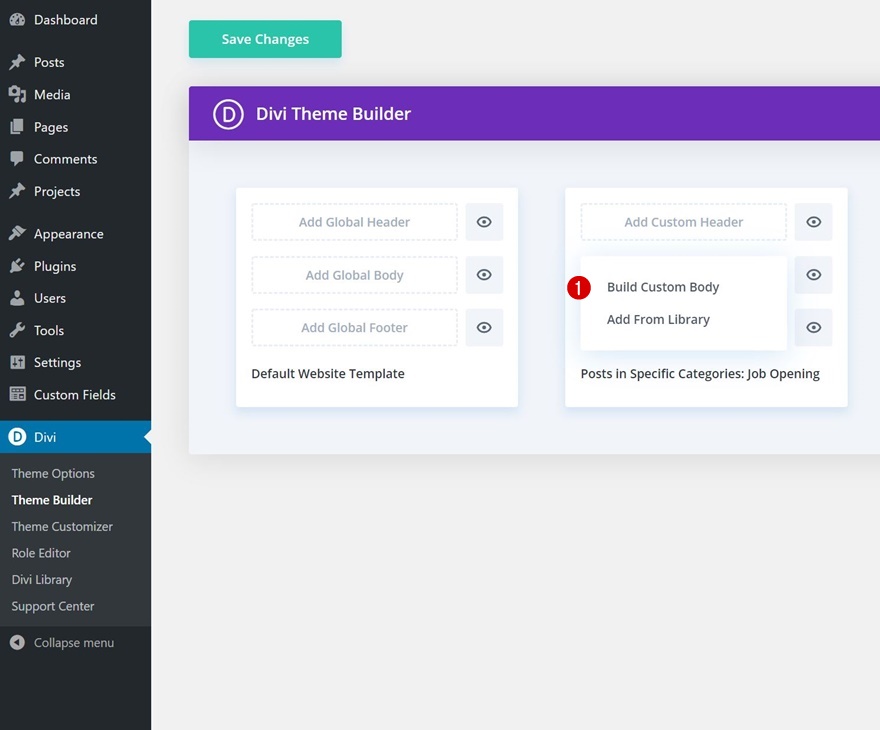 modèle de poste ouvert