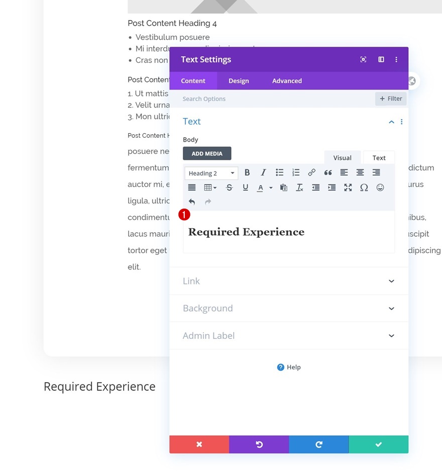 modèle de poste ouvert