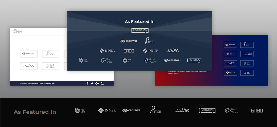 Простые и креативные способы отображения логотипов компаний на избранном изображении Divi