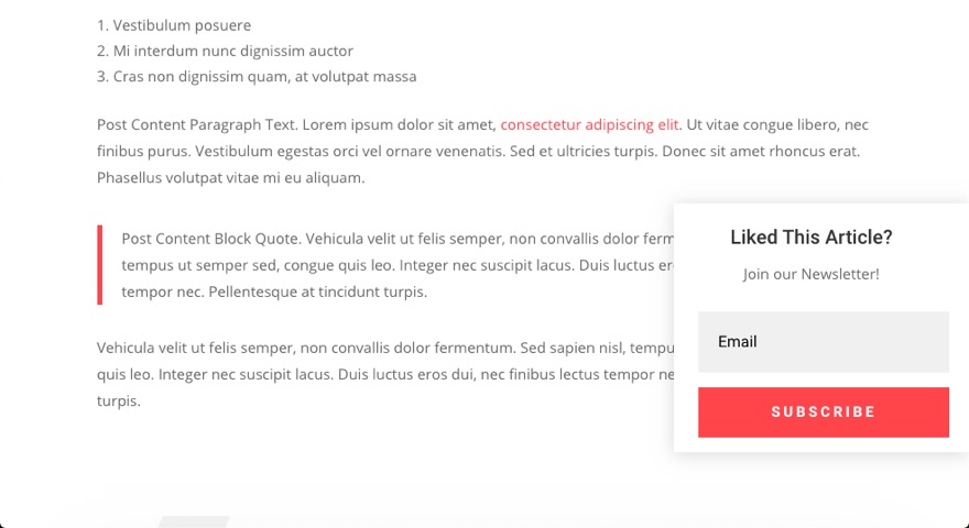 pop-up acionado por rolagem