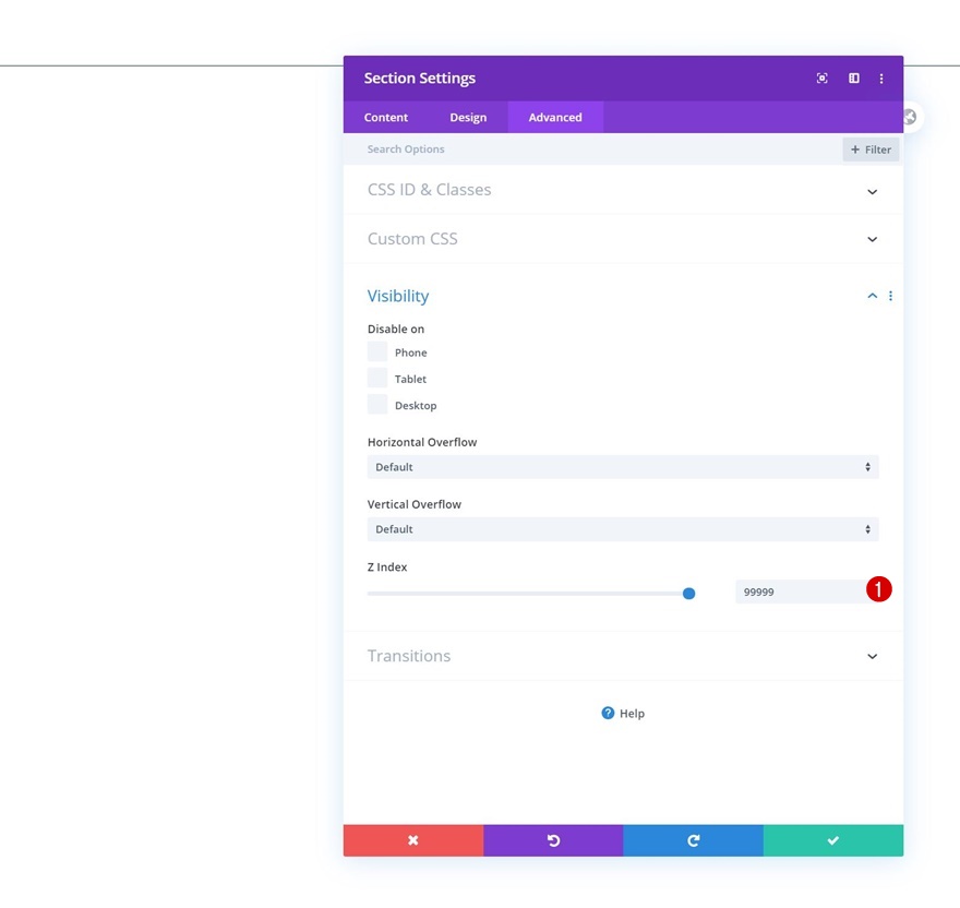 первый раздел Divi