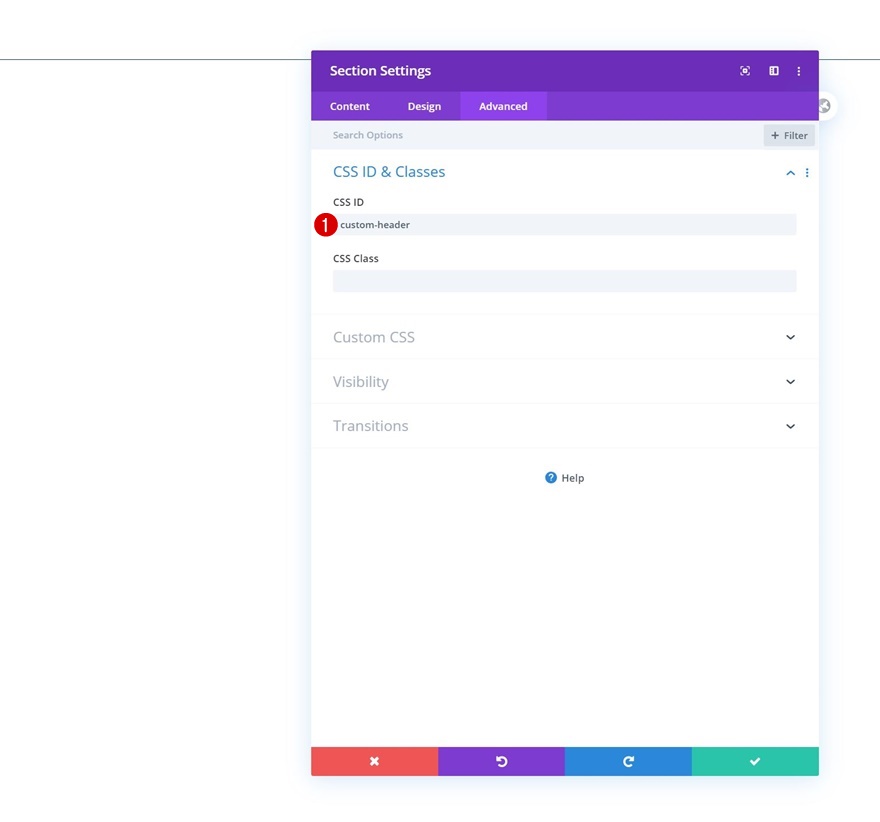первый раздел Divi