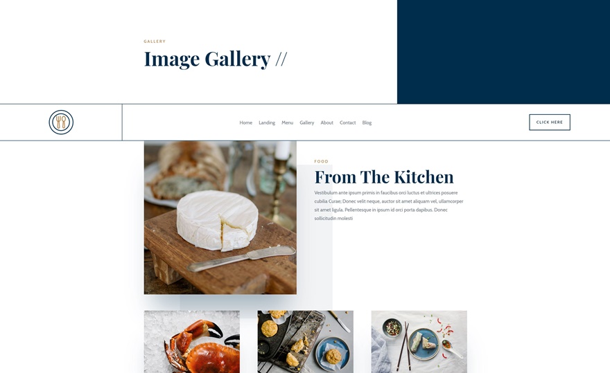 первый раздел Divi