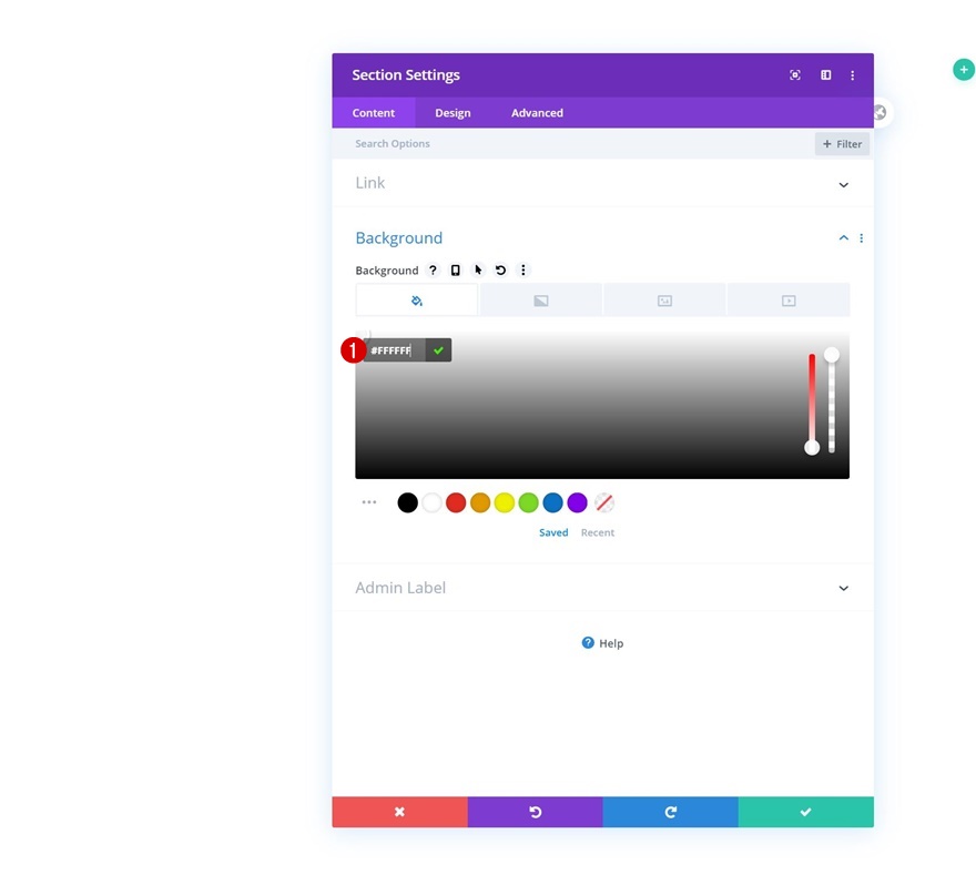 первый раздел Divi