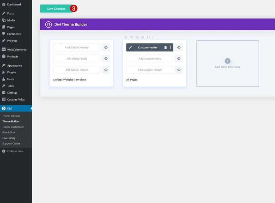 первый раздел Divi