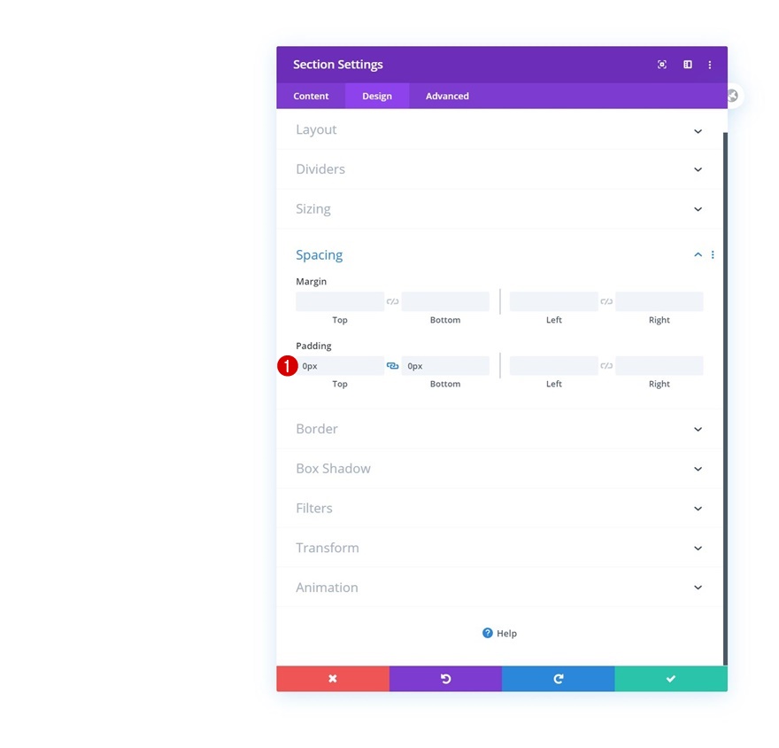 первый раздел Divi