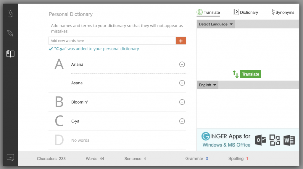 gramática do gengibre