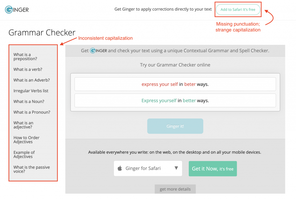 gramática do gengibre