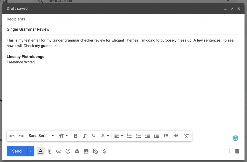 gramática do gengibre